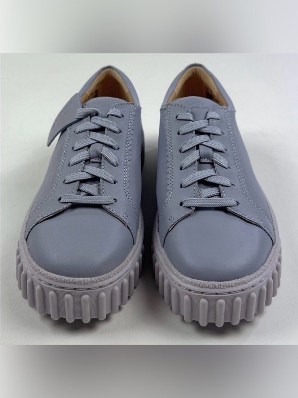 Clarks Mayhill Walk Purple Womens 6 Platform Sneakers Leather Shoes Low 26176438